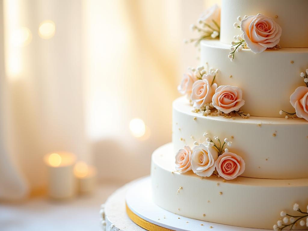 Magnifique gâteau de mariage à plusieurs étages